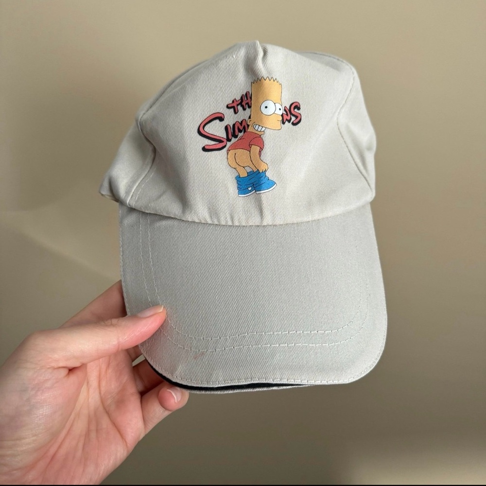 The Simpsons Bart Simpson Cartoon Cream Baseball Cap